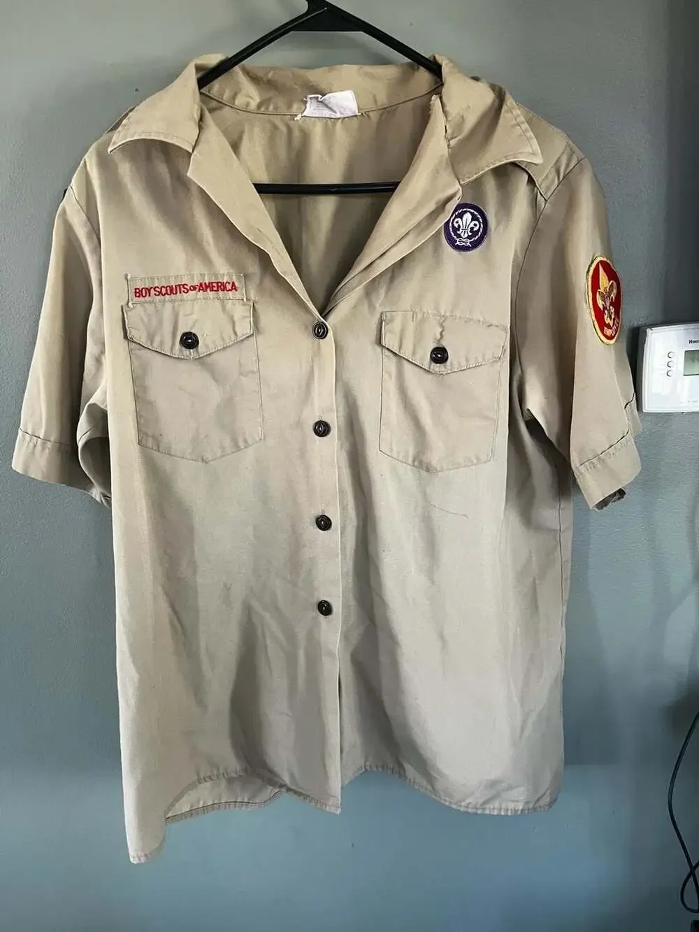 VINTAGE Boy Scouts of America Uniform Shirt Youth 18-20